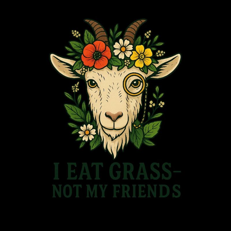 Je mange de l’herbe, pas mes amis