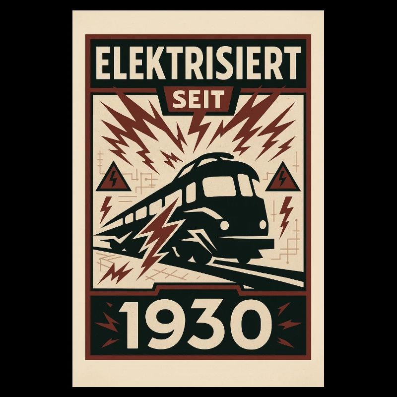 Elektrisiert Strom Eisenbahn 1930 Bahn Zug Express