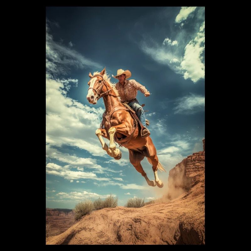 Saut de falaise de cow-boy
