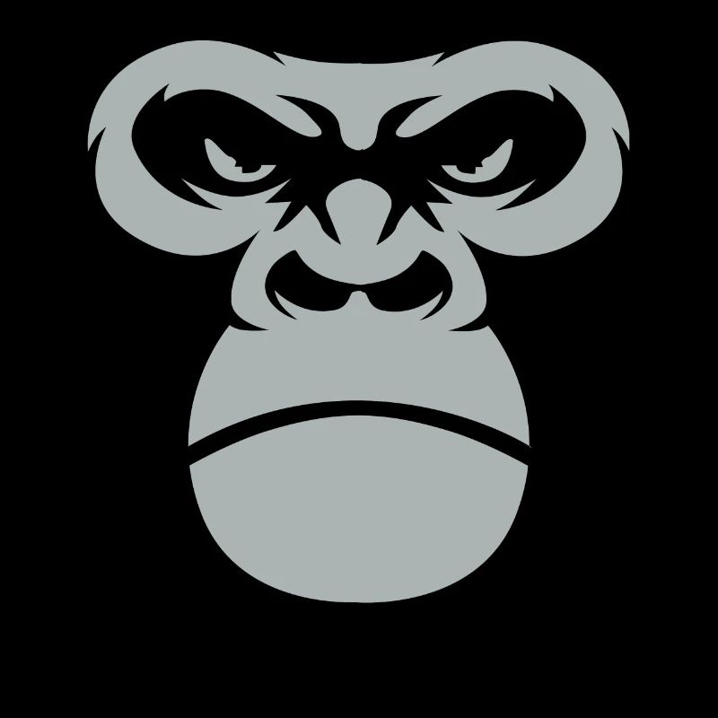 Gorille visage dos d’argent singe cadeau