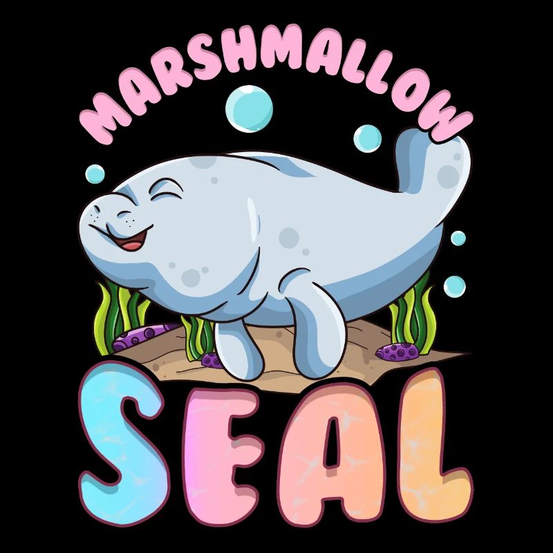 Cute & Funny Manatees The Marshmallow Seal Ocean
