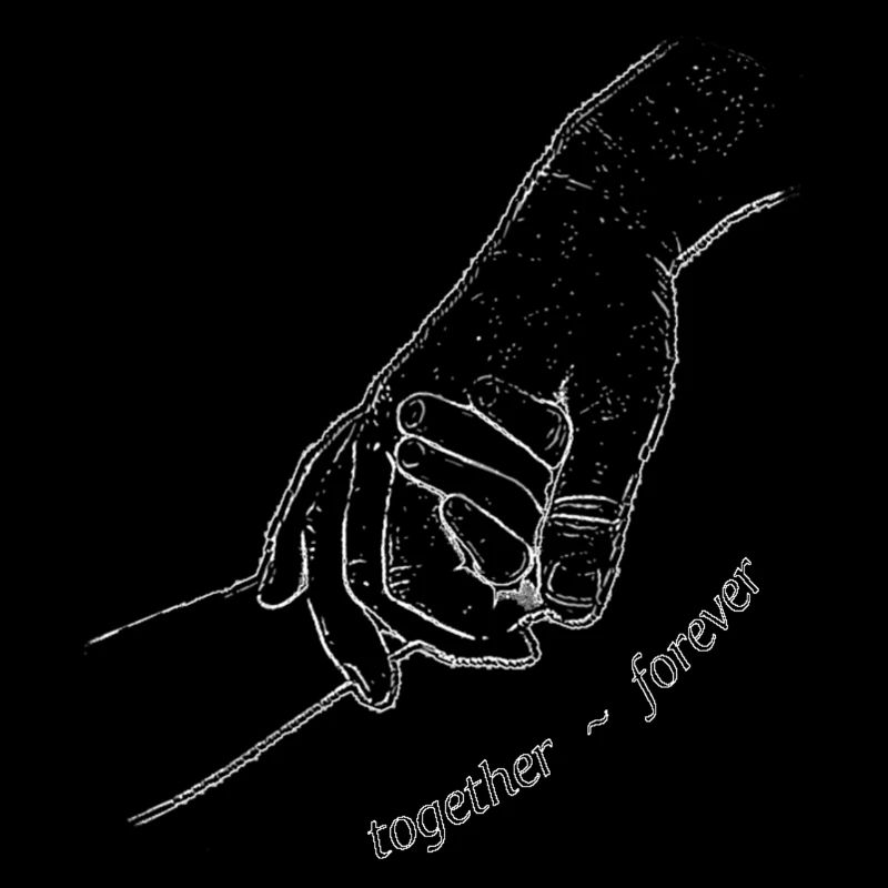 Daddy child hold hands