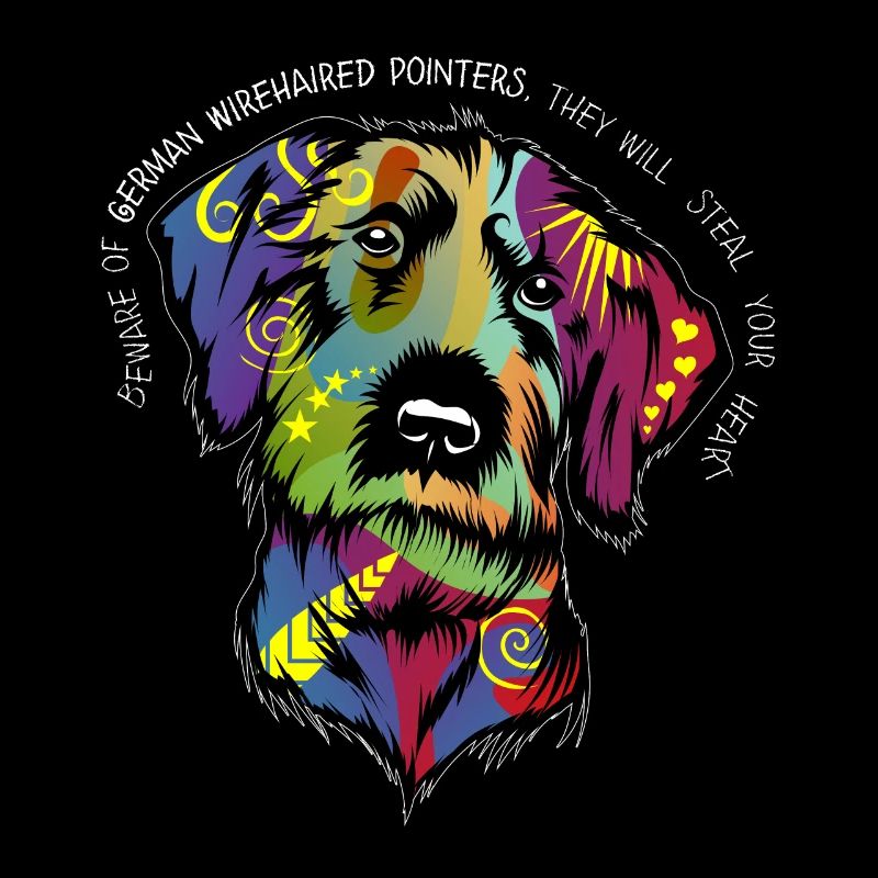 Deutsch Drahthaar Hund Design Kunst