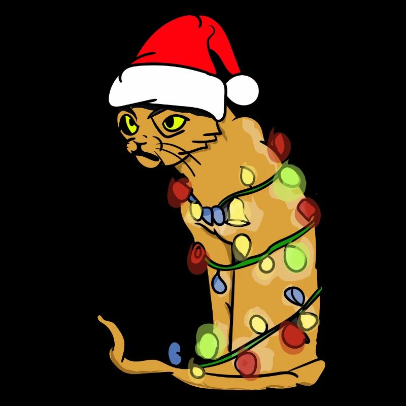 Tee-shirt chats rigolos chat mignon noël