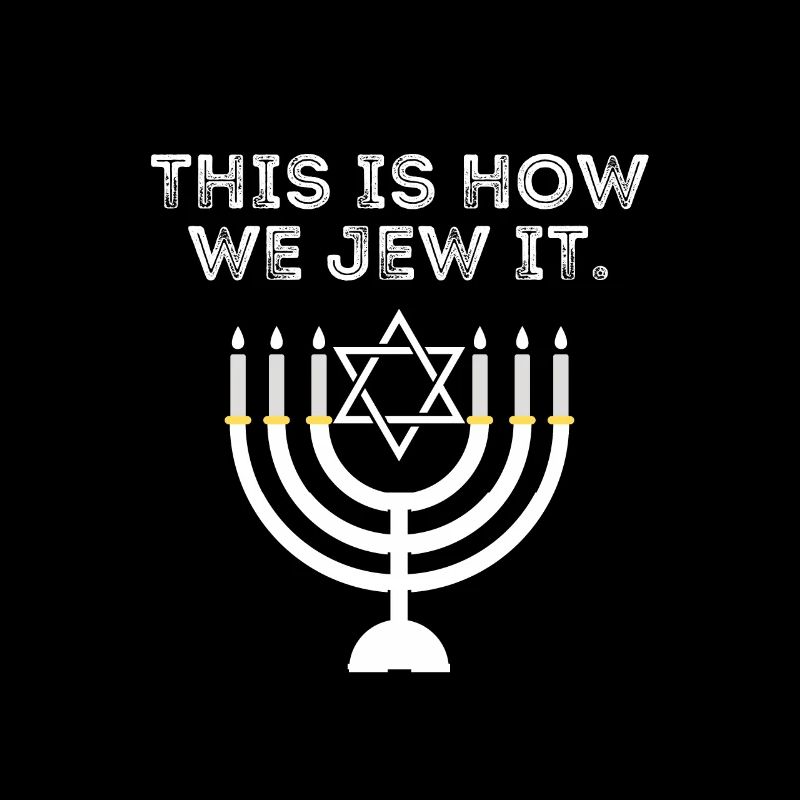 Cadeau juif hanoukka Menorah C’est ainsi que nous le juifs