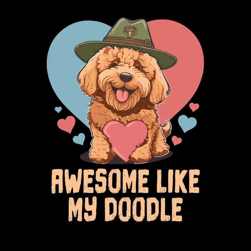Awesome Like My Doodle Goldendoodle Dad Cute Dog