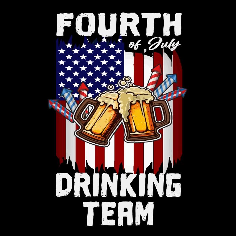 4 juillet Drinking Team Journée du drapeau américain