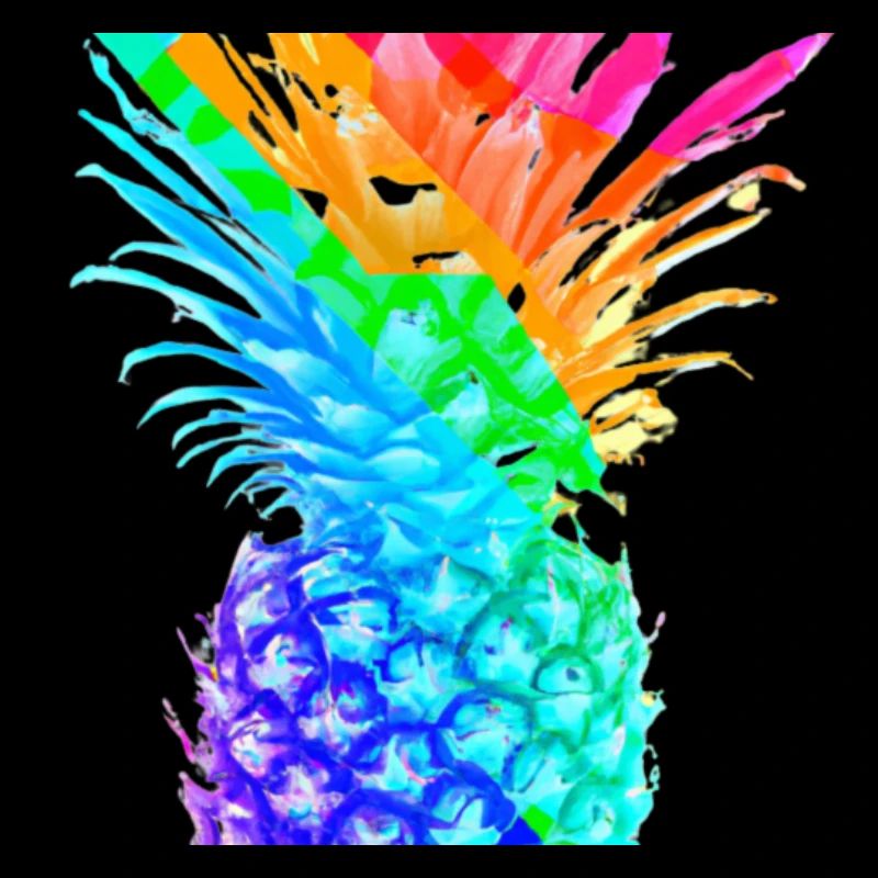 Bunte Ananas Regenbogen cool Geschenkidee
