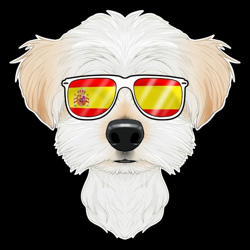 Maltese I Espagne Lunettes de soleil I Drapeau espagnol