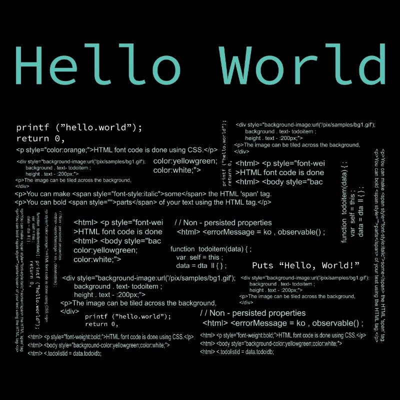 Hello World - Computer Pr... Programmierer & Nerd