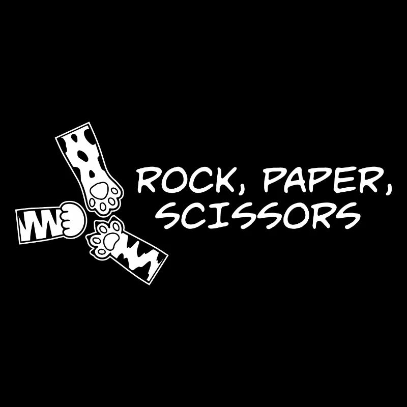 Mignon Kawaii Chat Patte Rock Papier Ciseaux Kitty Cat