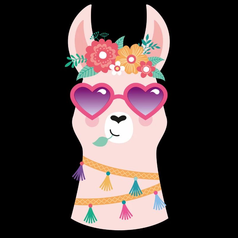 cooles Lama mit Sonnenbrille