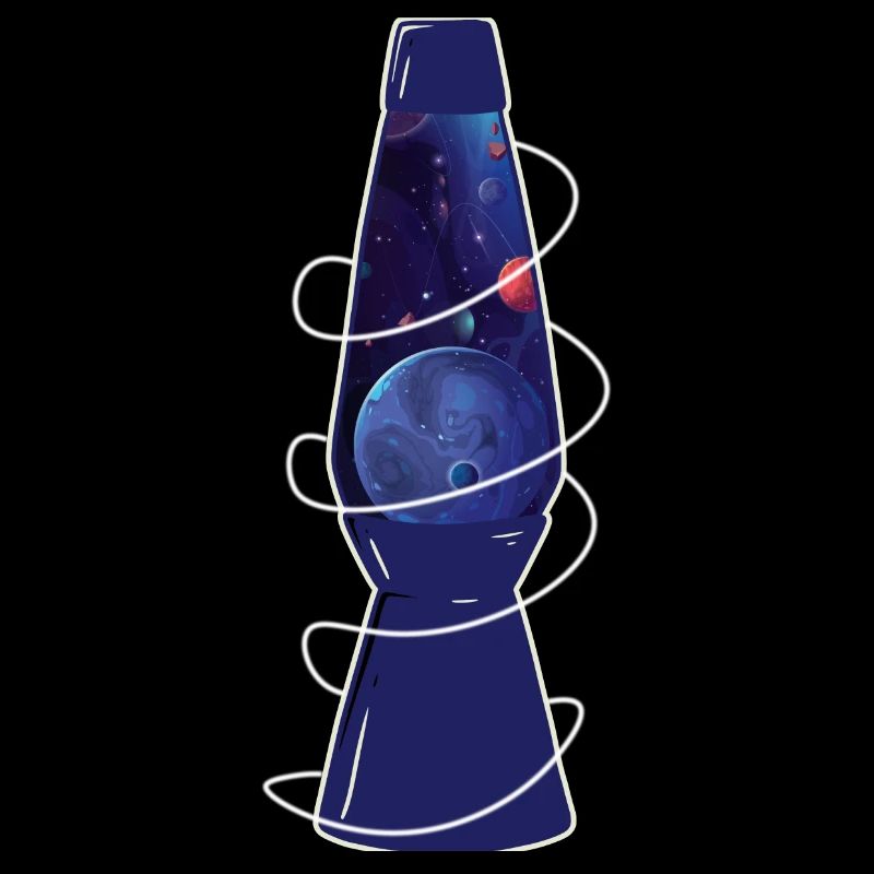 Retro-Weltraum-Chic: Lavalampe-Planeten