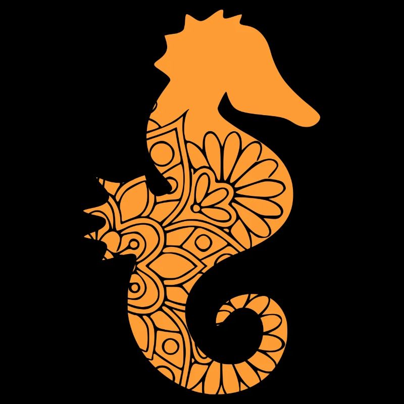 Hippocampe mandala cadeau hippocampe lac mer oz