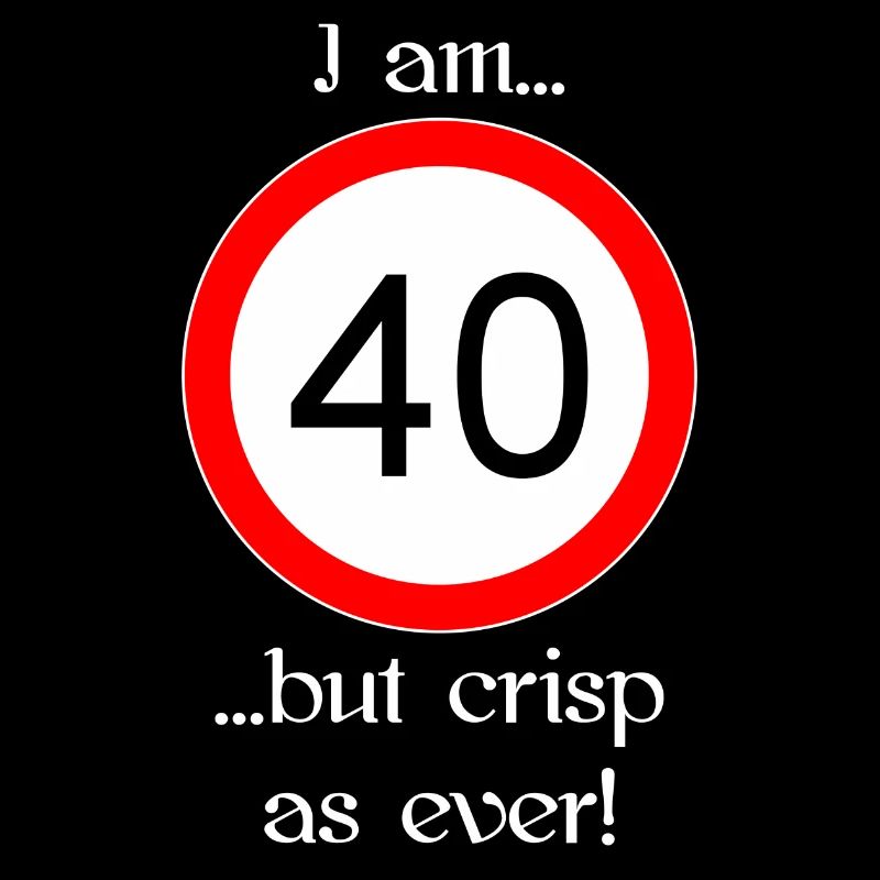 40 years but crisp script white