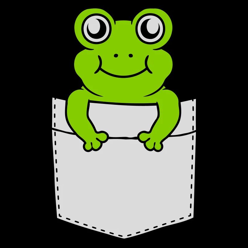 Poche de poitrine petite grenouille douce