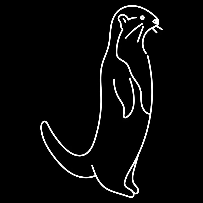 Netter Otter, einfach zeichnende Waldtiere