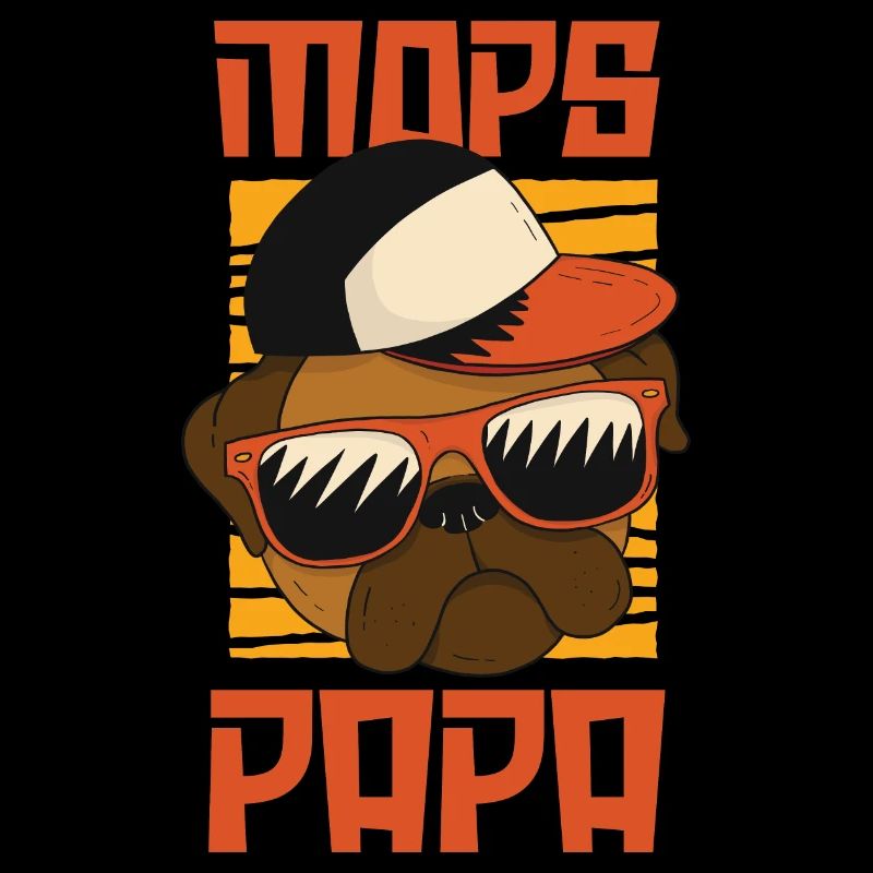 Hund Mops Papa
