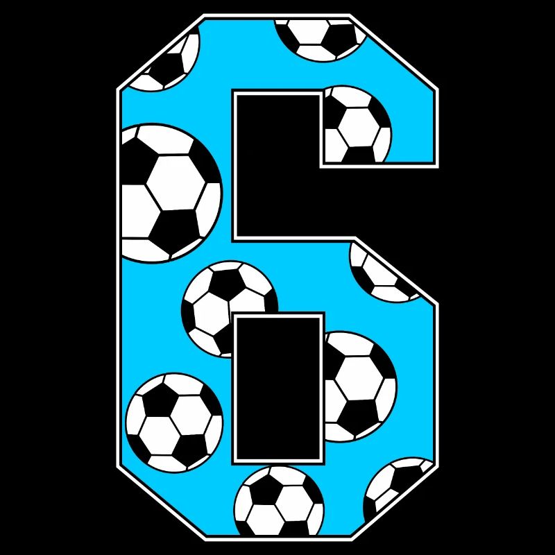 6e anniversaire Soccer Blue