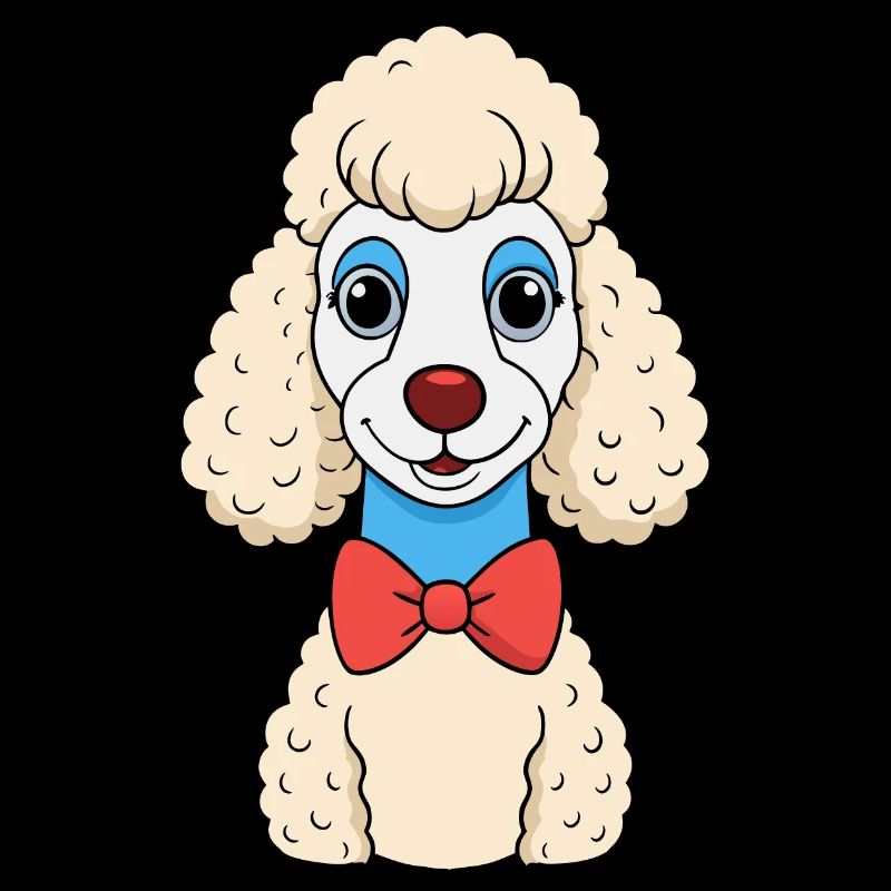 Caniche élégant avec noeud papillon