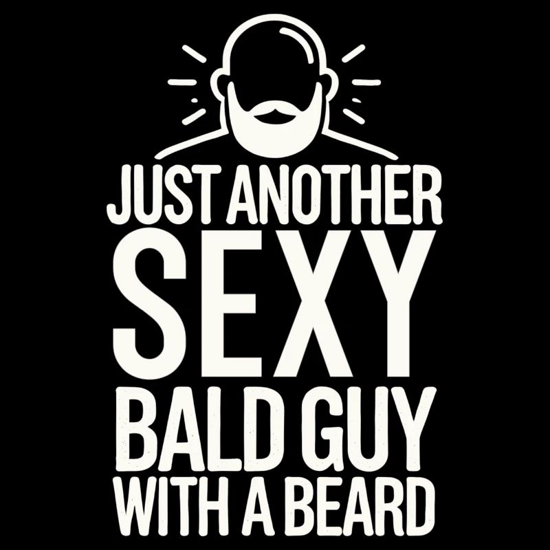 Nur ein weiterer sexy Glatzkopf mit Bart