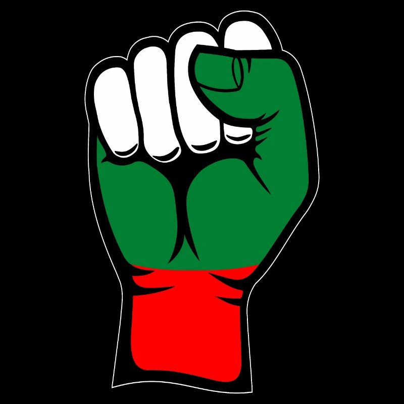Poing du drapeau de la Bulgarie