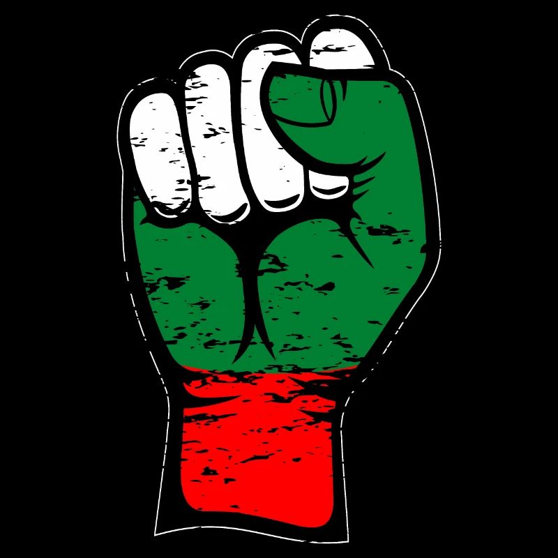 Poing du drapeau bulgare utilisé