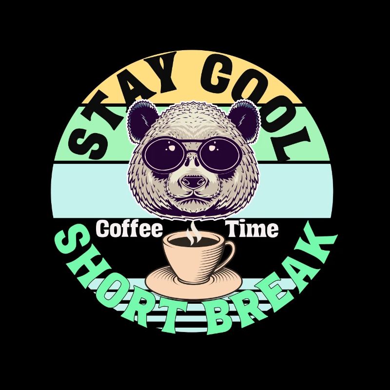 Kaffee Panda Coffee Break Time Kaffee Pause