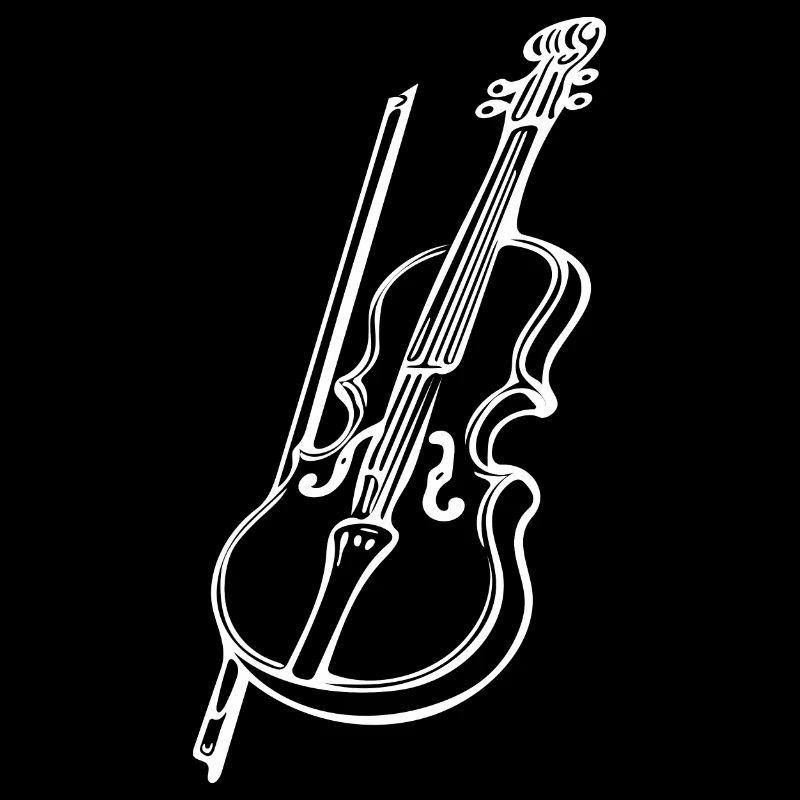 Antike Geige mit Geigenbogen