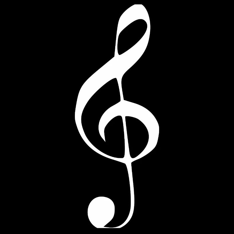 Note de clé de musique note note blanche
