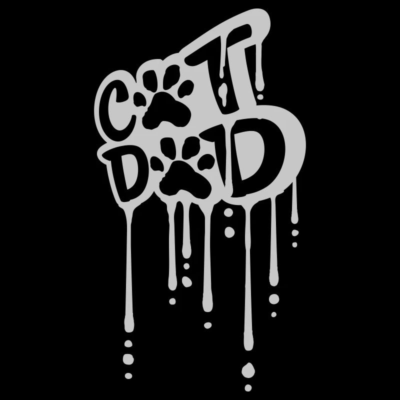 Graffiti Cat Dad Paw