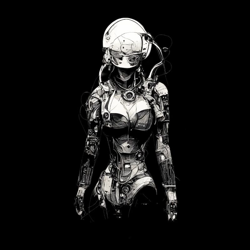 technical drawing cyborg