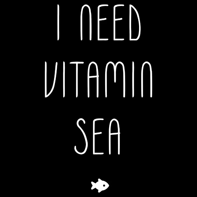 J’ai besoin de vitamine Sea - Design de typographie blanche