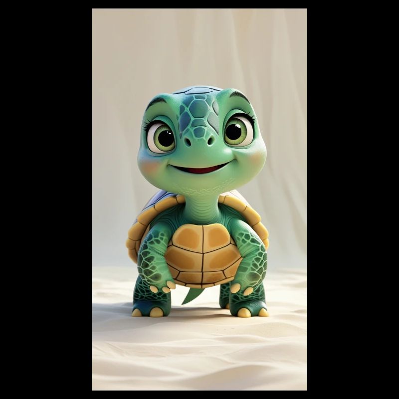 Whimsical 3D Animated Turtle