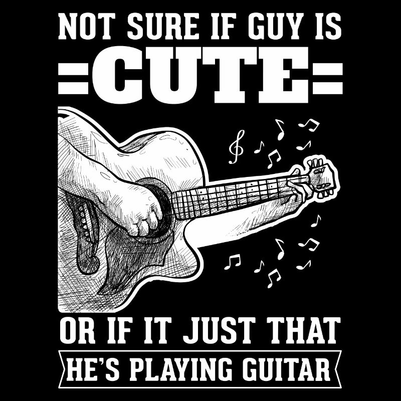 Citation de conception de musique d'humour Guy mignon jouant de la guitare