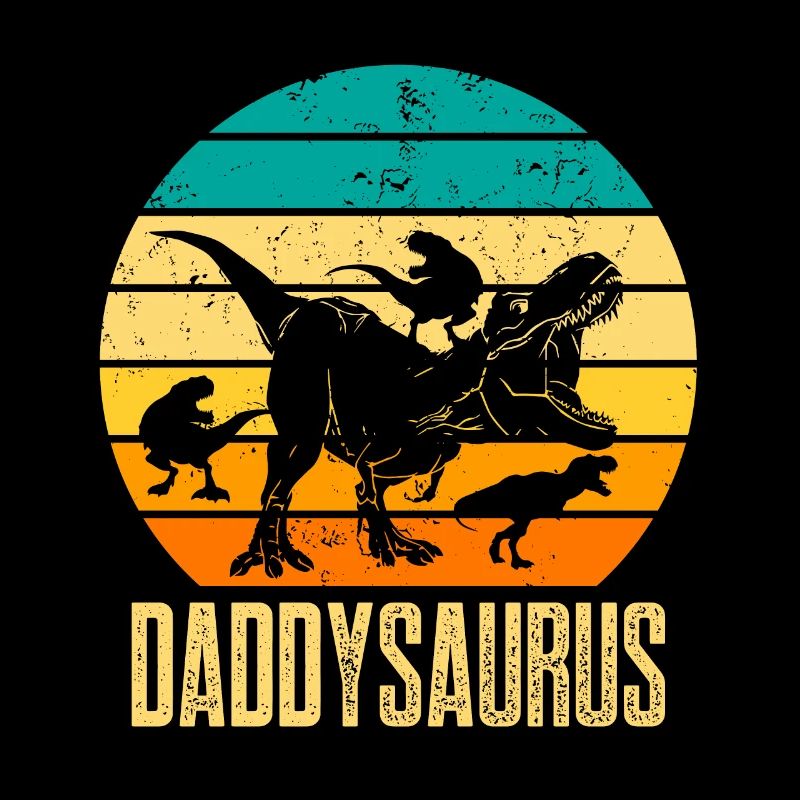 Daddysaurus Papasaurus Tiranosaurus Rex farbige