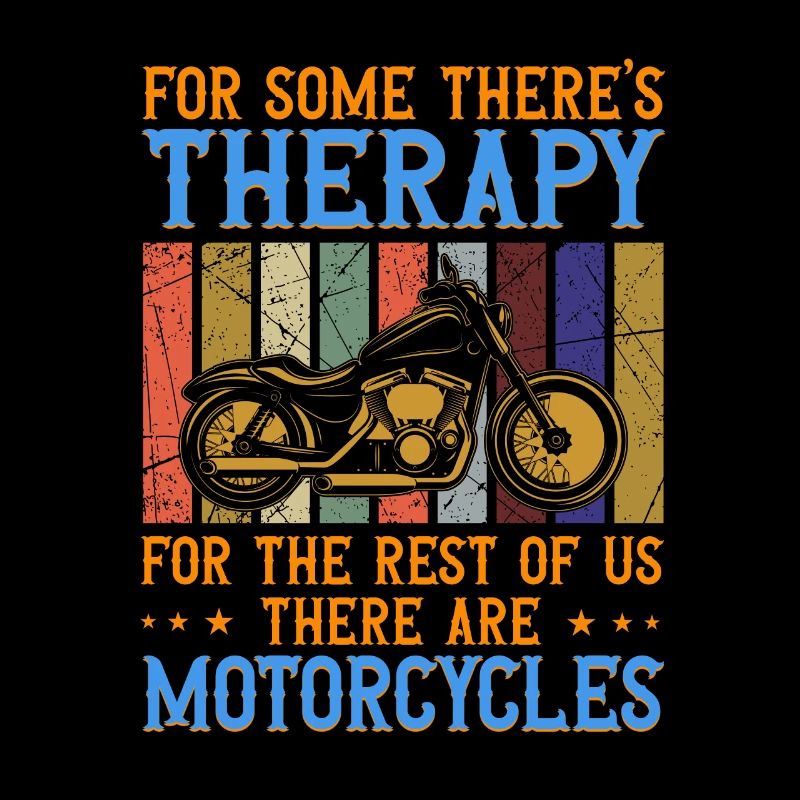 Classic Biker Vintage Rétro Black Motorcycle