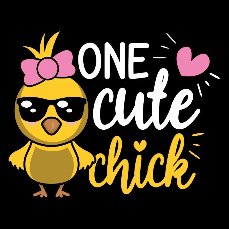One Cute Chick Animal Pun Funny Easter Day