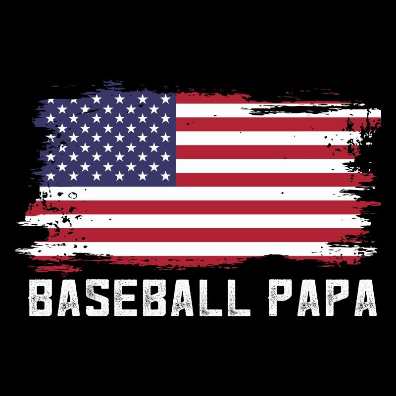 Baseball Papa American Flag Enkel der Väter Tag de