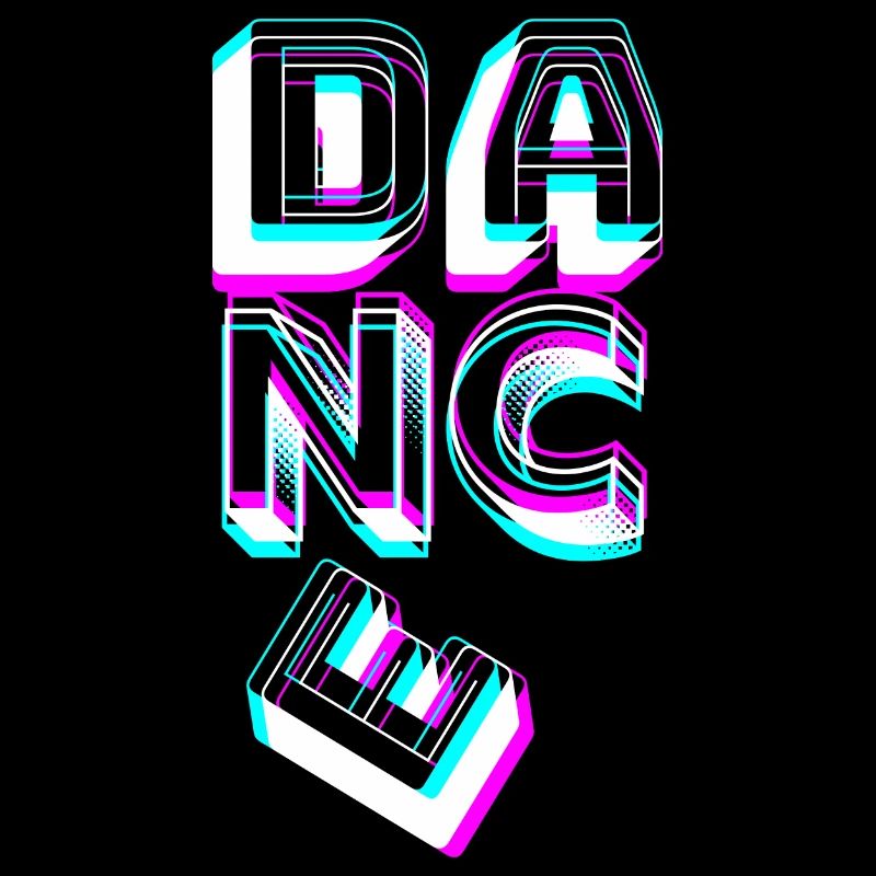 Dance lettering in neon. Dancing Dancer Dancer