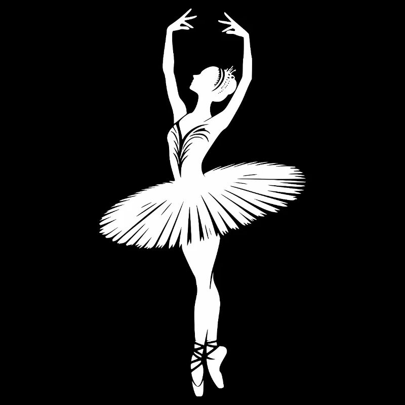 Graceful ballerina in pointe dancing