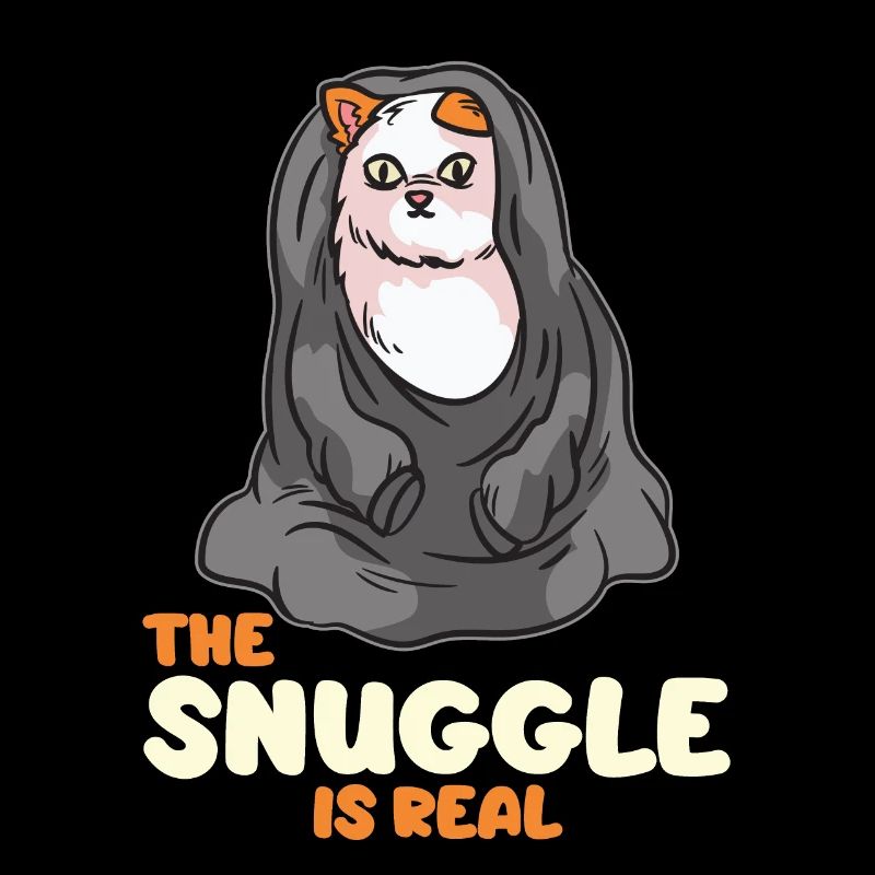 The Snuggle ist eine echte Katze in einer Decke