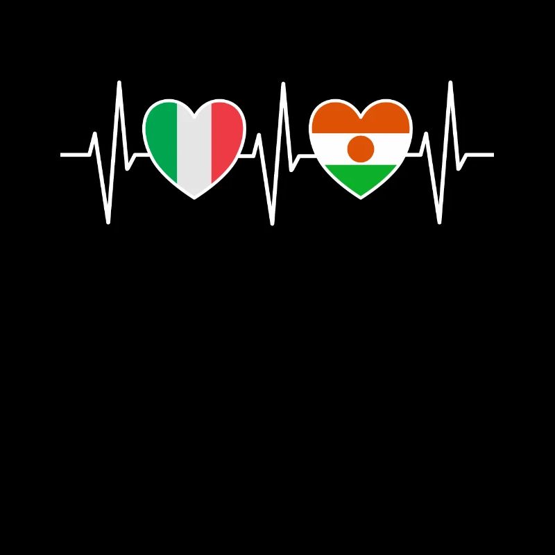 Drapeaux du drapeau nigérien de l’Italie et du Niger
