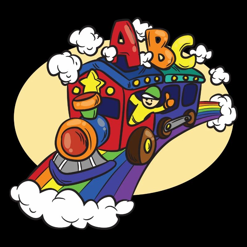 ABC train for children back to school kindergarten
