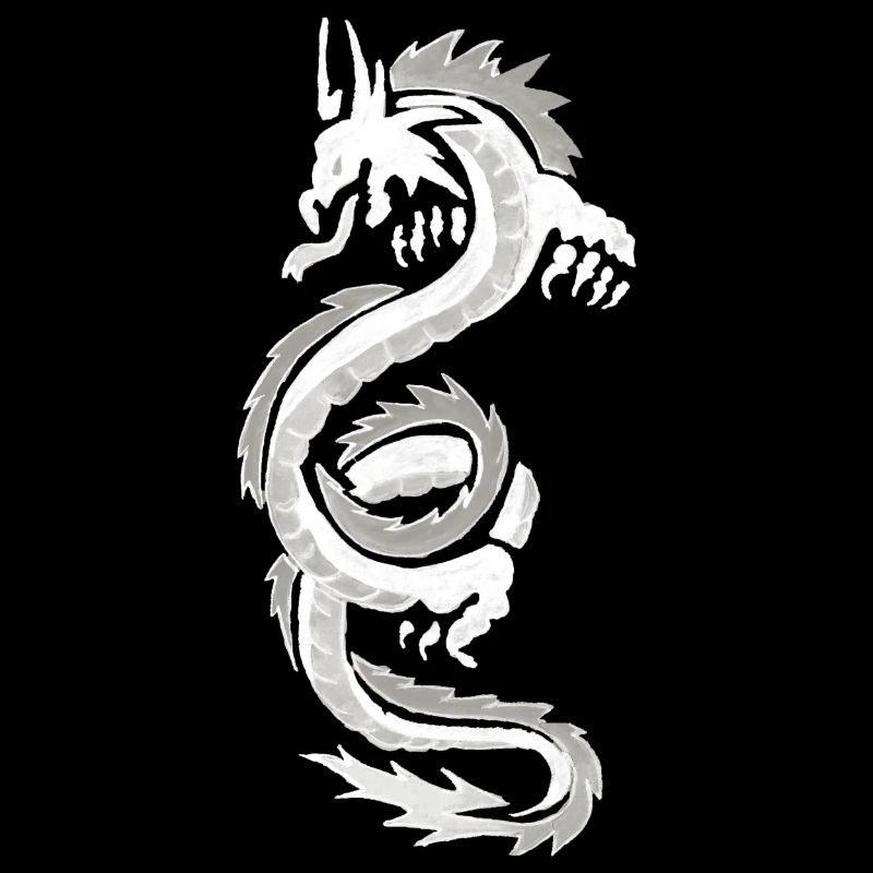 dragon blanc et gris