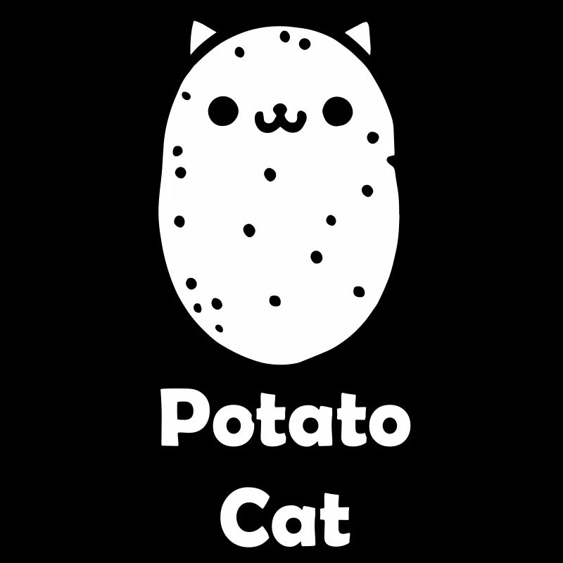 Mignon chat pomme de terre - Potato Cat Design