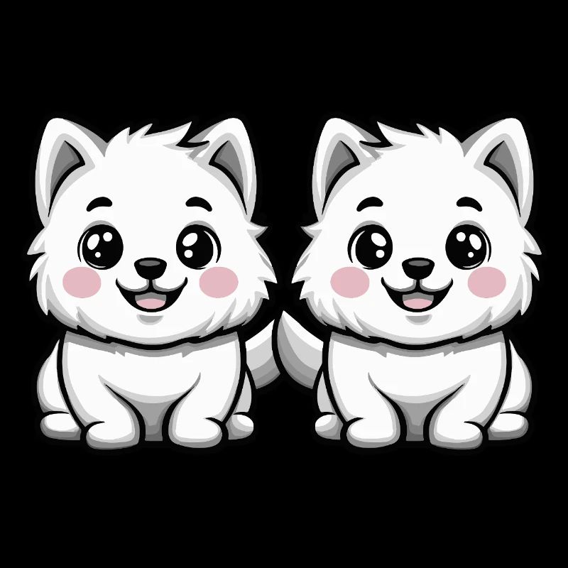Samojede Hund Comic