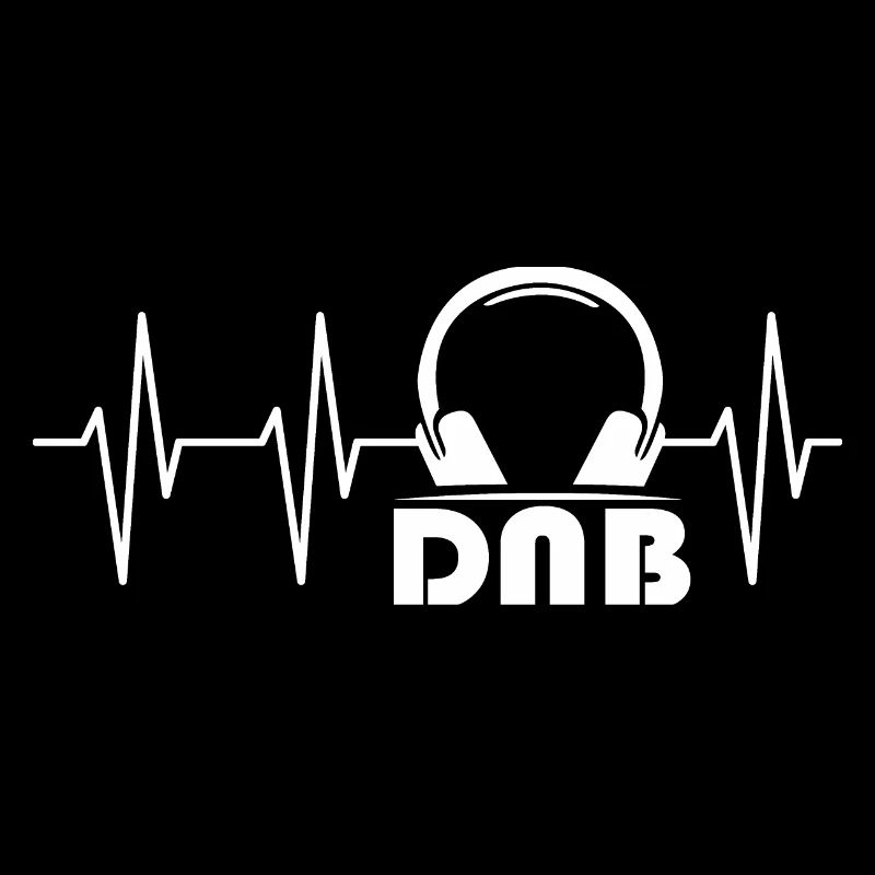 dnb drum bass ekg puls herzschlag Kopfhörer Logo