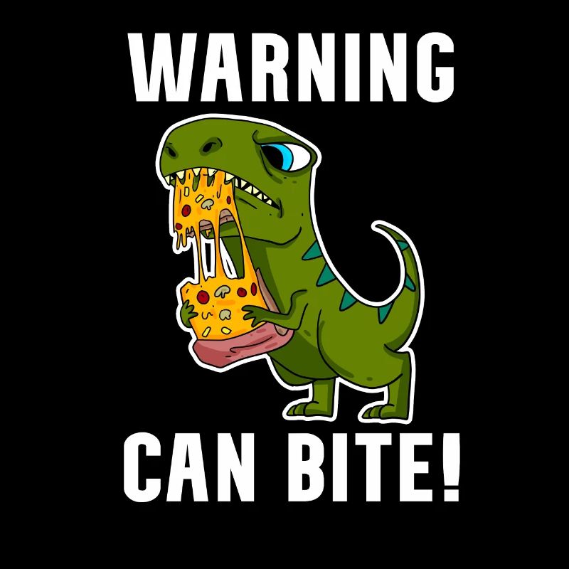 Dinosaurier mit Pizza