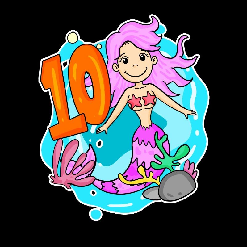 Fille de 10 ans sirène de 10 ans